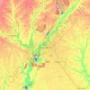 Mapa topográfico Kryviy Rih, altitud, relieve