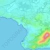Mapa topográfico Le Pradet, altitud, relieve