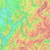 Mapa topográfico Saboya, altitud, relieve
