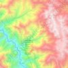 Mapa topográfico Pisuquía, altitud, relieve