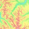 Mapa topográfico Yauli, altitud, relieve