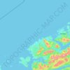 Mapa topográfico Hustadvika, altitud, relieve
