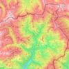 Mapa topográfico Tende, altitud, relieve