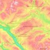 Mapa topográfico Dovre, altitud, relieve