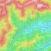 Mapa topográfico Zubieta, altitud, relieve