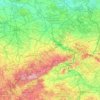 Mapa topográfico Sajonia, altitud, relieve