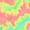 Mapa topográfico Pampas, altitud, relieve