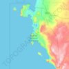 Mapa topográfico Paracas, altitud, relieve