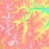 Mapa topográfico Huachocolpa, altitud, relieve