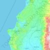 Mapa topográfico Manabí, altitud, relieve