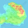Mapa topográfico Ακρωτήρι, altitud, relieve