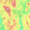 Mapa topográfico Condado de Clark, altitud, relieve