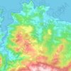Mapa topográfico Xove, altitud, relieve