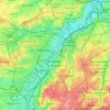 Mapa topográfico Bruselas, altitud, relieve