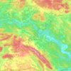 Mapa topográfico Le Thoronet, altitud, relieve