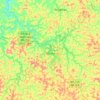 Mapa topográfico Viçosa, altitud, relieve