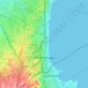 Mapa topográfico Muntinlupa, altitud, relieve