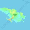 Mapa topográfico Woodlark Island, altitud, relieve