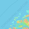 Mapa topográfico Ålesund, altitud, relieve