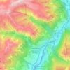 Mapa topográfico Châteauroux-les-Alpes, altitud, relieve