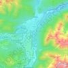 Mapa topográfico Krün, altitud, relieve