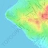 Mapa topográfico Δήμος Καλαμαριάς, altitud, relieve