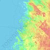 Mapa topográfico Rauma, altitud, relieve