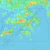 Mapa topográfico Hong Kong, altitud, relieve
