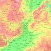 Mapa topográfico Taiyuán, altitud, relieve