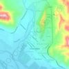 Mapa topográfico Chos Malal, altitud, relieve