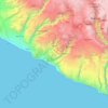 Mapa topográfico Caravelí, altitud, relieve