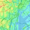 Mapa topográfico Minato, altitud, relieve