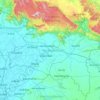 Mapa topográfico จังหวัดปราจีนบุรี, altitud, relieve