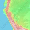 Mapa topográfico Perú, altitud, relieve
