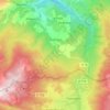 Mapa topográfico Quérigut, altitud, relieve