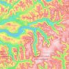 Mapa topográfico Stryn, altitud, relieve