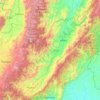 Mapa topográfico Huila, altitud, relieve