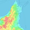 Mapa topográfico Δημοτική Ενότητα Ρόδου, altitud, relieve