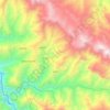 Mapa topográfico Ocalli, altitud, relieve