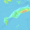 Mapa topográfico Κως, altitud, relieve