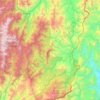 Mapa topográfico Nangaritza, altitud, relieve