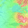 Mapa topográfico Lago Ranco, altitud, relieve
