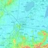 Mapa topográfico 溧阳市, altitud, relieve