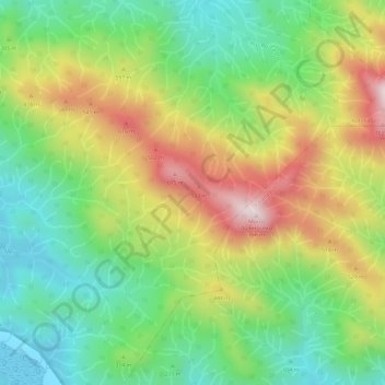 Mapa topográfico Serra do Feiticeiro, altitud, relieve