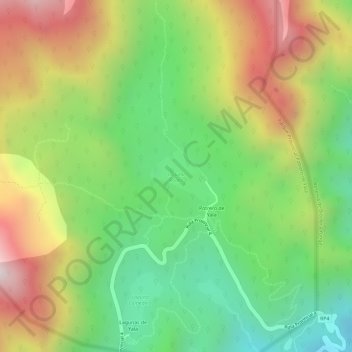 Mapa topográfico Laguna Rodeo, altitud, relieve