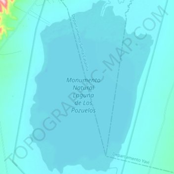 Mapa topográfico Laguna de los Pozuelos, altitud, relieve