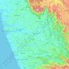 Mapa topográfico ದಕ್ಷಿಣ ಕನ್ನಡ, altitud, relieve
