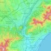 Mapa topográfico Riu Besòs, altitud, relieve