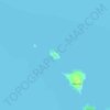 Mapa topográfico Mortlock Island, altitud, relieve
