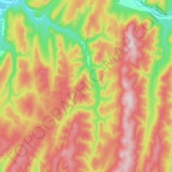 Mapa topográfico Рау, altitud, relieve